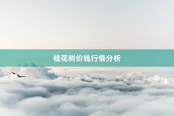 桂花树价钱行情分析